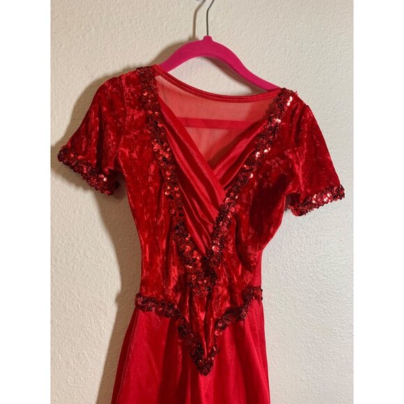 Curtain Call Costumes Dance Gymnastics Leotard Costume Girls XS Red AC10 - Picture 2 of 5